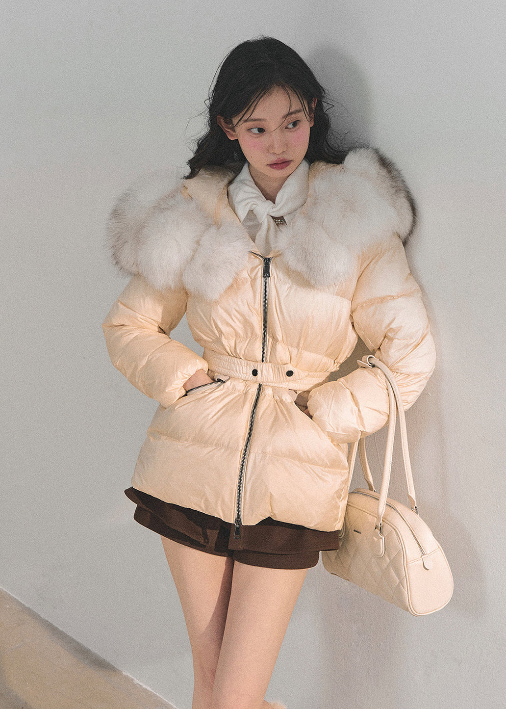 snow pontoon jacket, Korean winter down coat, AOMALM down jacket, imitation fur collar jacket, white duck down women, warm puffer coat winter, feminine winter jacket, Korean style puffer, fur trim down coat, ribbon waist puffer, winter fashion Korea, soft fur collar coat, stylish warm down jacket, lightweight duck down coat, women’s winter outerwear, A-line winter puffer, belted down jacket women, cozy winter coat Korean style, puff sleeves down jacket, luxury winter jacket women