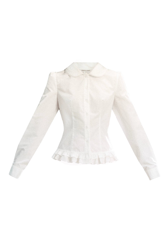 Fragileheart vest dress set, doll collar blouse, luxury Korean fashion, elegant autumn outfit, quiet luxury womenswear, pastel noir aesthetic, preppy Korean fashion, taupe layered dress, K-fashion 2025, modern feminine look, romantic school style, soft brown dress outfit, delicate preppy outfit, refined fall fashion
