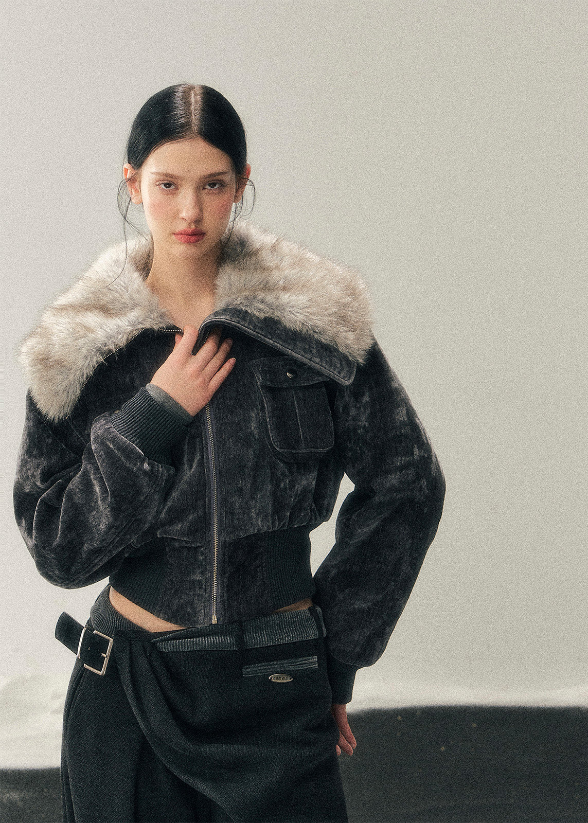 AOMALM jacket, leopard cropped jacket, Maillard jacket women, faux fur winter jacket, Korean style jacket, cropped winter jacket women, plush fur jacket, leopard print jacket women, winter streetwear jacket, feminine cropped jacket, warm winter top women, Korean fashion winter, trendy cropped jacket, soft girl winter jacket, autumn winter outerwear women, stylish winter jacket, Korean aesthetic coat