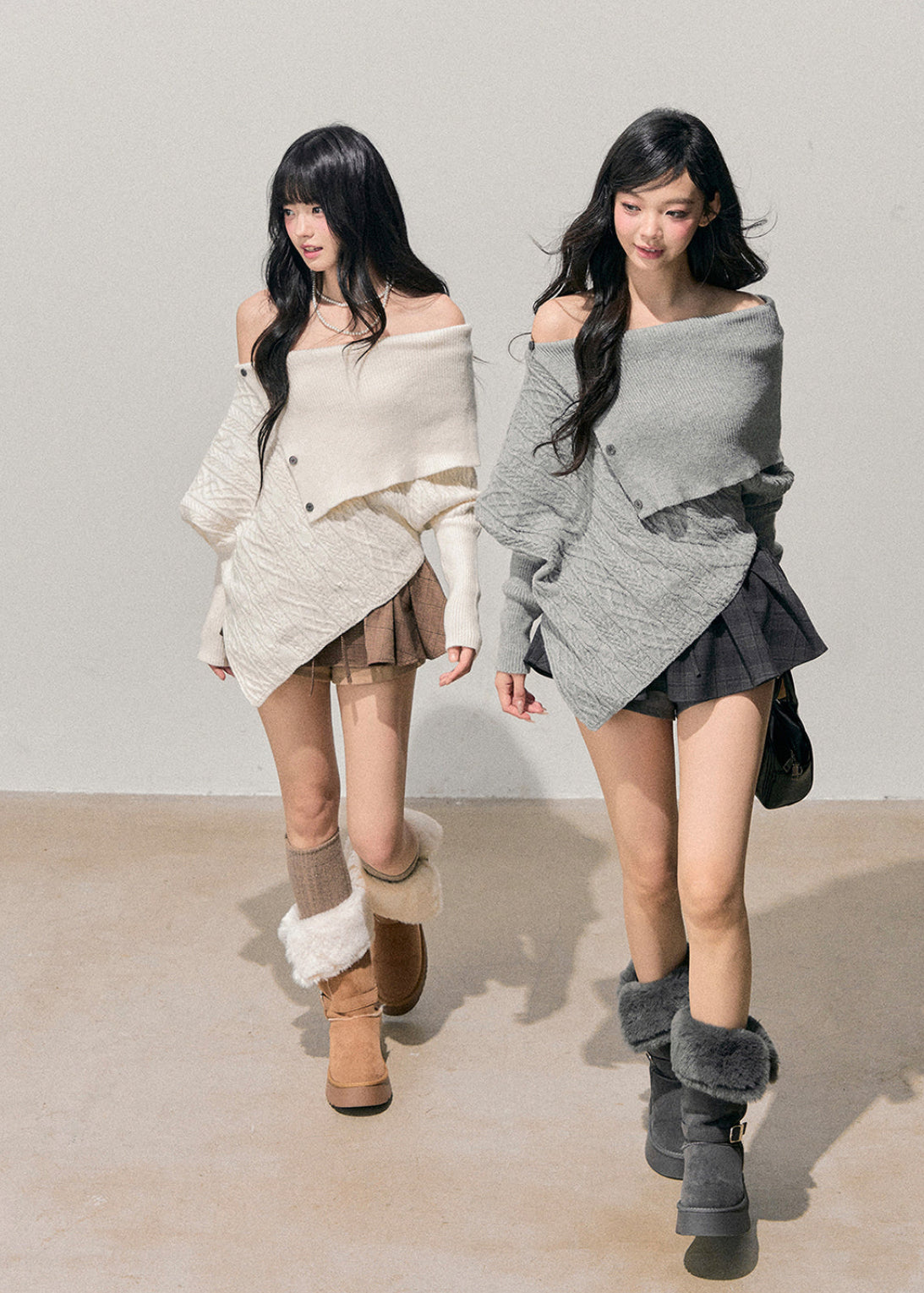 snow country sweater, one shoulder knit, Korean twist sweater, asymmetrical knit top, winter feminine knit, soft Korean fashion, AOMALM sweater, off shoulder winter top, twist cable knit, Korean girl aesthetic outfit, soft girl winter top, French knit sweater, irregular knit design, cozy winter knit, elegant off shoulder top, trendy Korean knitwear, winter twist pullover, romantic knit sweater, feminine winter outfit, AOMALM winter collection