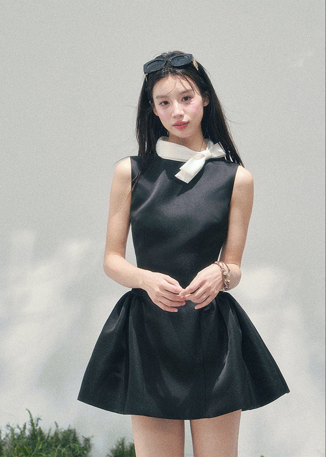 AOMALM satin mini dress women, French romantic puff skirt dress, feminine knot collar mini dress, Korean elegant spring flare dress, quiet luxury romantic outfit, Parisian inspired satin skater dress, refined feminine mini dress style, romantic Korean French aesthetic clothing, lightweight spring satin dress, elegant flared mini dress women, soft luxury womenswear dress, rich girl aesthetic mini dress, luxury Korean designer inspired dress, delicate feminine spring fashion