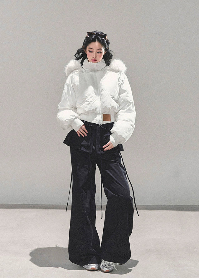 korean padded jacket women, thickened hooded puffer, winter cotton coat women, warm padded jacket, fur hood winter coat, white black winter puffer, fw25 korean outerwear, thick warm jacket women, hooded padded winter coat
