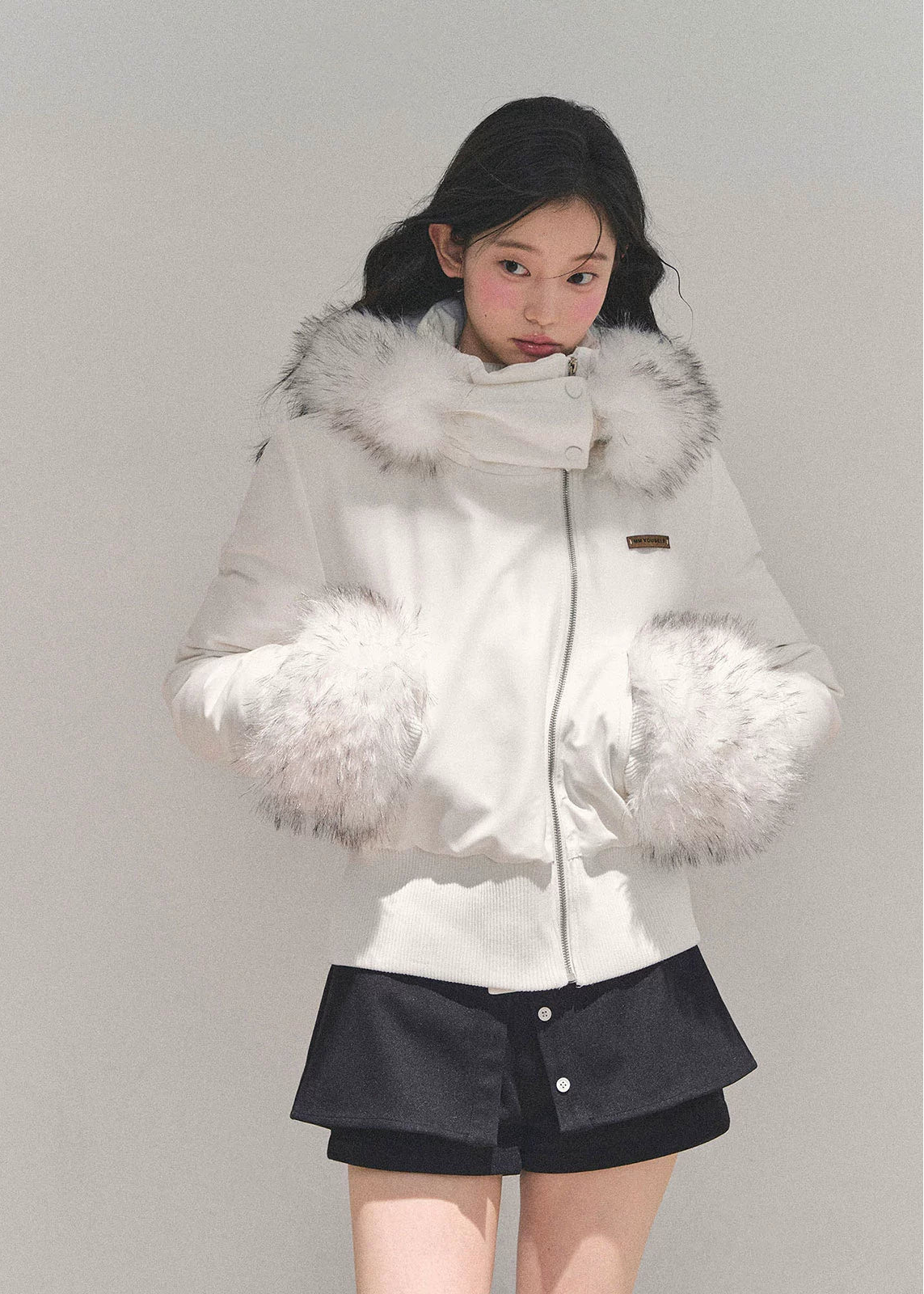 weightless monologue jacket, AOMALM down jacket, Korean winter coat women, faux fur hood jacket, white duck down coat, thick warm jacket women, feminine winter fashion, Korean style outerwear, plush hooded winter jacket, warm puffer jacket women, luxury faux fur cuffs coat, winter slim down coat, cute winter outfit women, soft fur trim jacket, stylish warm jacket women, AOMALM winter collection, padded winter jacket women, cozy Korean fashion coat, elegant down jacket women.