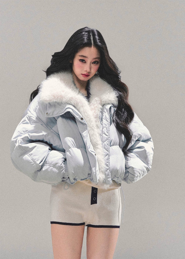 AomalM down jacket, aphasia blue jacket, white duck down puffer, Korean winter jacket women, cropped down jacket, fluffy collar puffer, warm thick jacket, soft blue winter coat, Korean fashion outerwear, winter short puffer, stylish duck down coat, feminine winter jacket, cozy winter outfit, trendy Korean puffer, lightweight warm jacket, plush collar jacket, cold weather coat women, aesthetic winter fashion, blue puffer jacket women, soft touch down jacket, high-warmth winter coat
