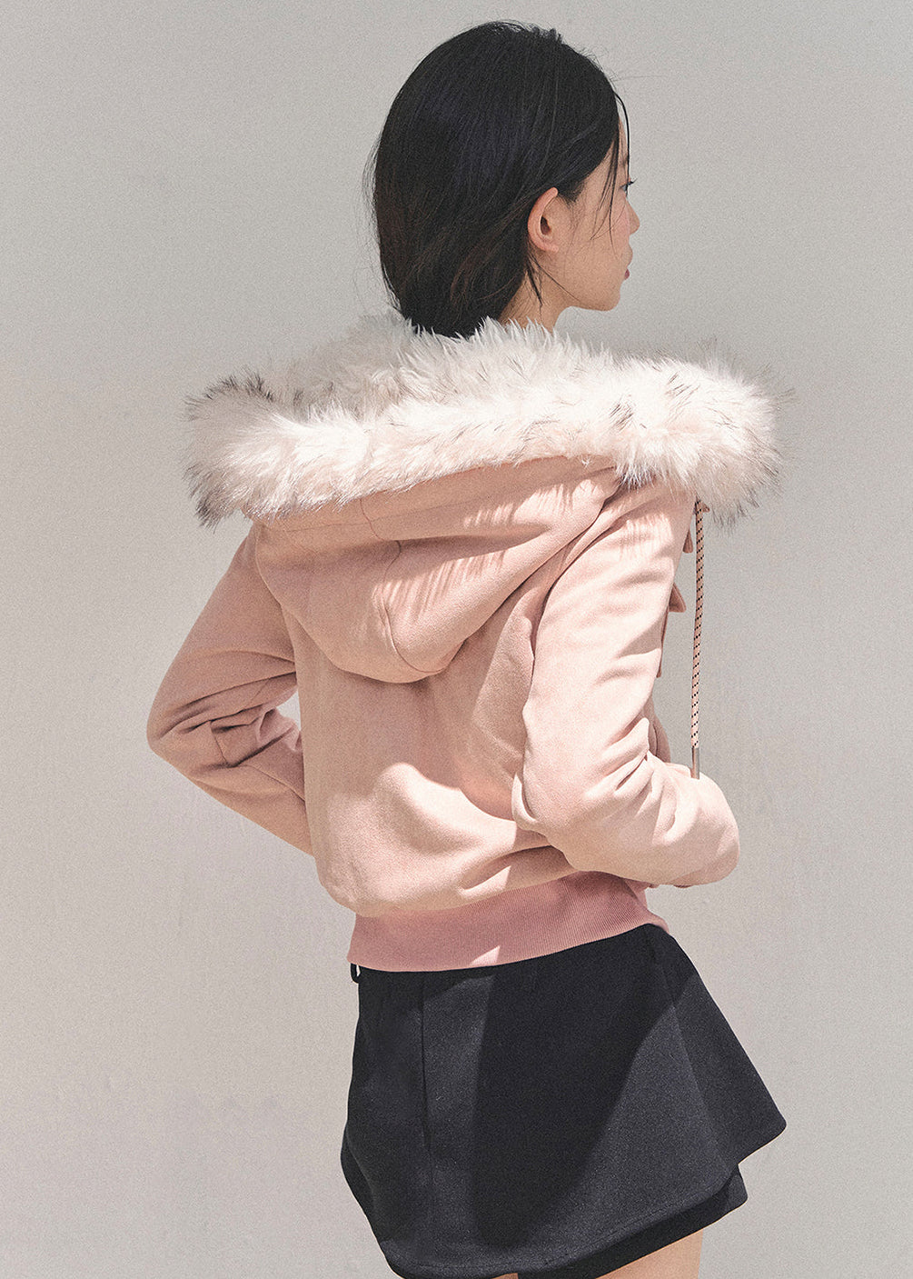 winter faux fur jacket, Korean winter coat, plush hooded jacket, AOMALM jacket, British style coat women, cute winter jacket, feminine winter outerwear, faux fur hood coat, soft plush winter coat, Korean aesthetic fashion, warm stylish jacket women, winter street style Korea, girly winter jacket, fluffy hood coat, cozy winter outerwear, trendy winter fashion 2025, Maillard tones jacket, autumn winter korean tops