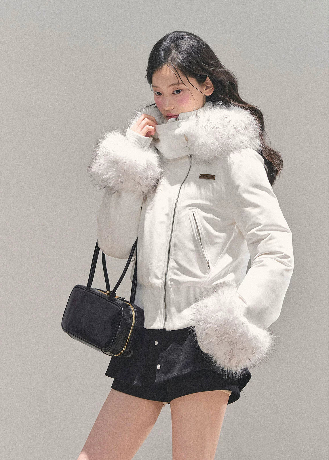 weightless monologue jacket, AOMALM down jacket, Korean winter coat women, faux fur hood jacket, white duck down coat, thick warm jacket women, feminine winter fashion, Korean style outerwear, plush hooded winter jacket, warm puffer jacket women, luxury faux fur cuffs coat, winter slim down coat, cute winter outfit women, soft fur trim jacket, stylish warm jacket women, AOMALM winter collection, padded winter jacket women, cozy Korean fashion coat, elegant down jacket women.