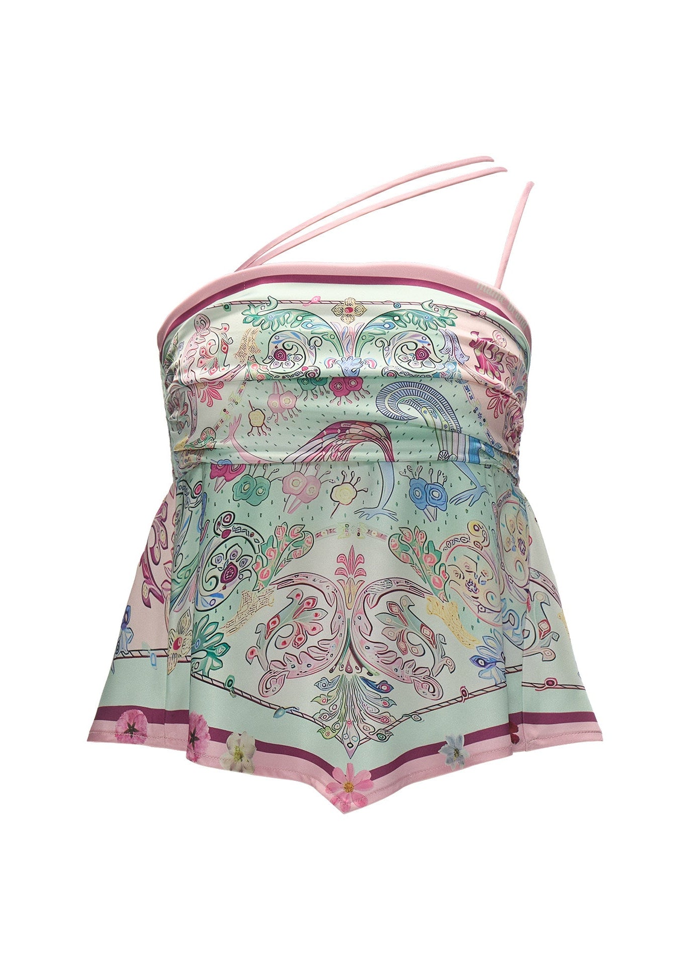 Soft floral print top with a vintage-inspired feel