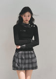 AOMALM knit set, Korean two piece outfit, women winter skirt set, knit top mini skirt set, feminine Korean style, plaid mini skirt women, winter knit outfit, slim fit knit top, Korean fashion women, soft feminine outfit, preppy knit set, winter mini skirt set, elegant Korean clothing, cute winter outfit women, aesthetic Korean set, fall winter knitwear