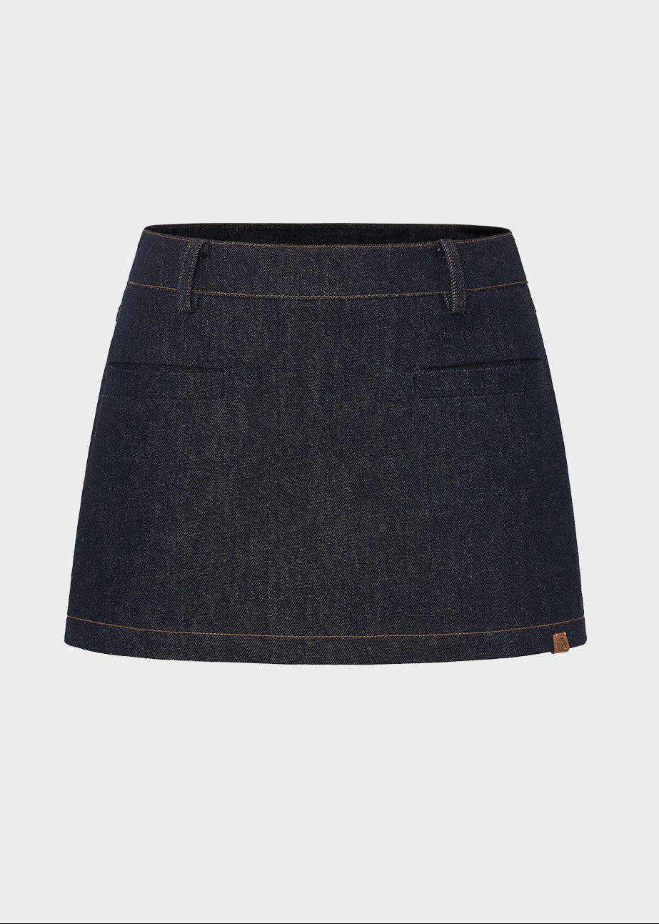 denim mini skirt women, low rise denim skirt, washed denim skirt, korean fashion skirt, hip hugging skirt, casual mini skirt women, vintage wash denim, everyday denim skirt, minimalist skirt women, chic street style skirt, modern feminine clothing, versatile mini skirt, spring denim outfit, aesthetic fashion skirt, soft denim skirt, simple design skirt, fitted mini skirt women, urban style clothing, clean silhouette skirt, essential wardrobe piece