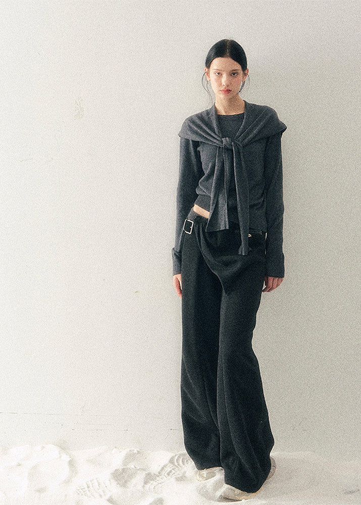 women knit sweater set, shawl collar sweater women, korean minimal knit, collegiate style sweater, winter knit top women, layered knit set, short sweater women, refined casual knit, elegant daily wear women, premium knitwear women, soft feminine sweater, two piece knit outfit, modern women sweater, aomalm knit style, minimal winter top