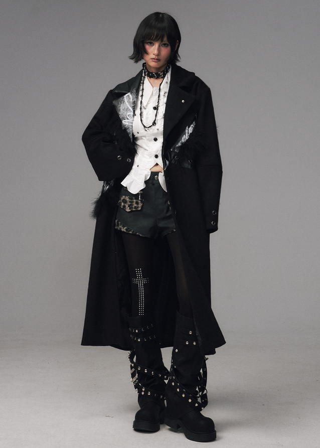 punk long coat women
printed panel tweed coat
graffiti punk winter jacket
oversized edgy coat women
streetwear long silhouette coat
dark aesthetic heavy coat
Frustration Garden coat
rock style printed outerwear
black long punk jacket
y2k grunge winter coat
