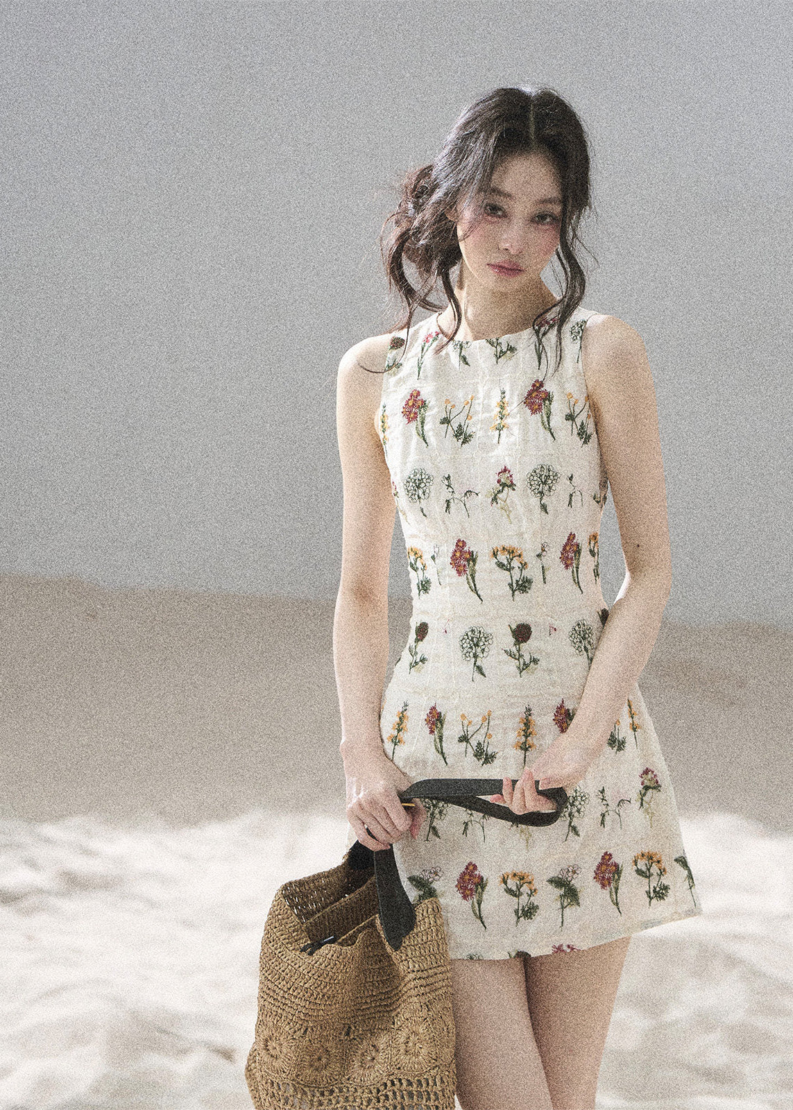aomalm dress, embroidered floral mini dress, french floral dress, sleeveless vest dress, korean feminine dress, summer embroidered dress, vintage floral mini dress, floral short dress women, romantic summer dress, garden embroidery dress