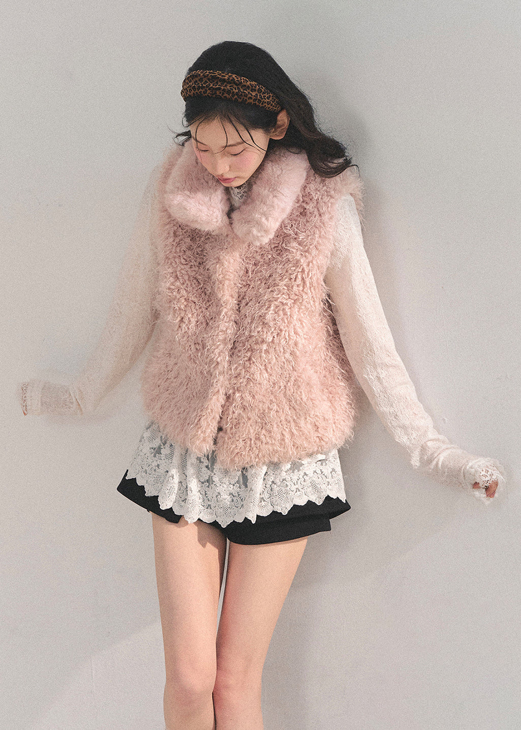dream faux fur vest, korean sweet winter vest, soft feminine gilet, reversible plush vest, fluffy winter layering top, AOMALM vest, girly winter outfit, soft pastel fur vest, cozy faux fur jacket women, korean fashion winter 2025, cute fluffy vest, warm layering piece, sweet girly aesthetic clothing, winter plush outerwear, faux fur sleeveless jacket, kawaii winter fashion, fluffy reversible vest women, soft texture vest outfit