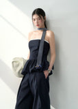 Casual Chic Bustier & Wide-Leg Suit Set