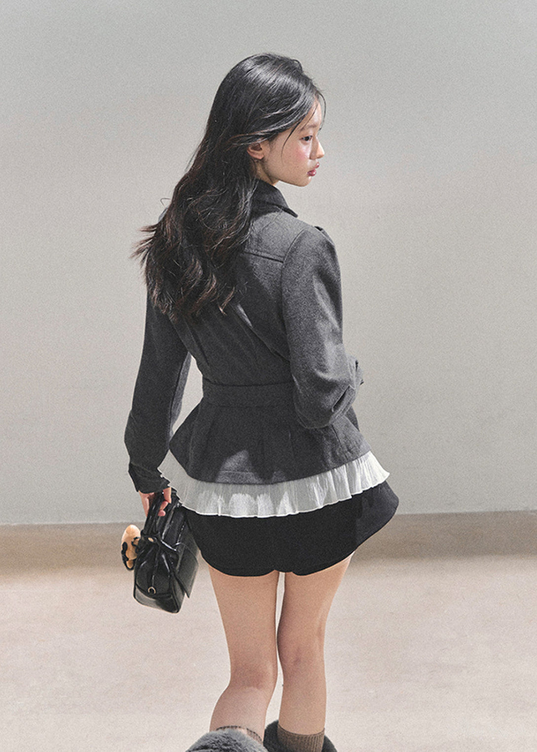 AOMALM blazer, French style blazer women, Korean feminine blazer, winter women blazer, waist tie blazer, tailored blazer women, soft structure blazer, elegant winter jacket women, Korean fashion blazer, French chic outerwear, slim fit blazer women, autumn winter blazer, feminine jacket women, casual dressy blazer, Korean aesthetic clothing