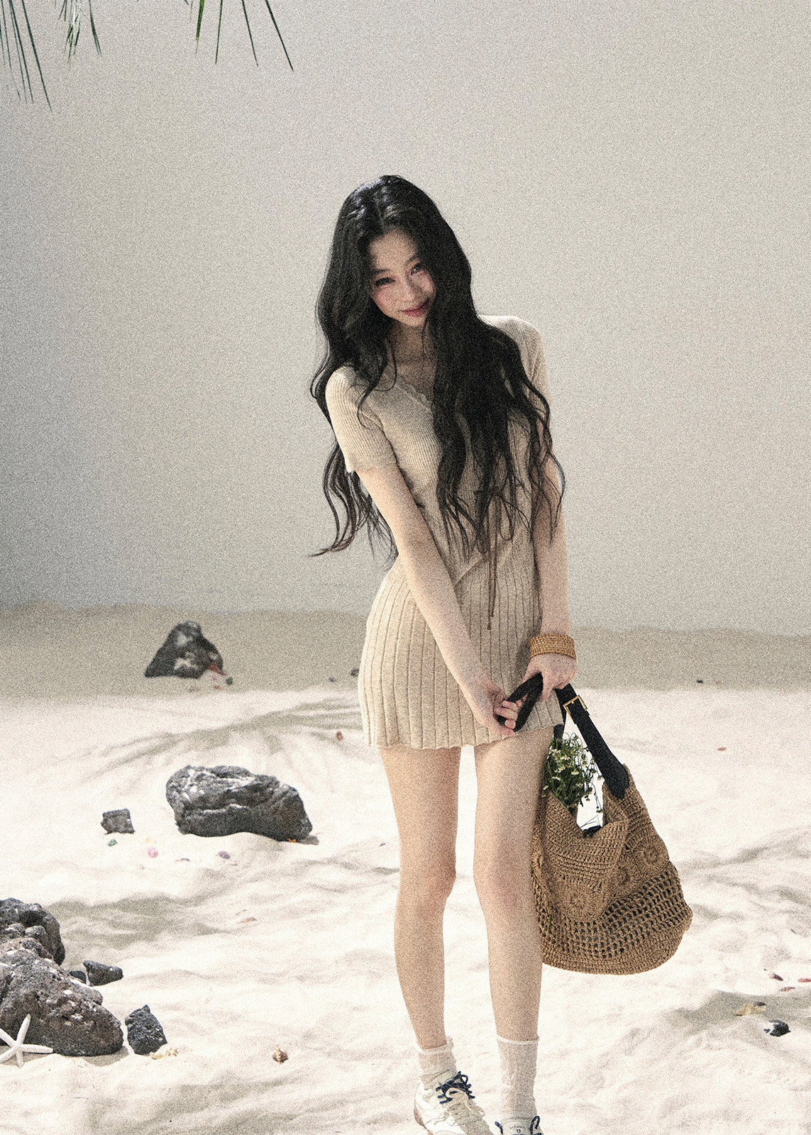 Gentle Evening Breeze Knit Mini Dress – nowa