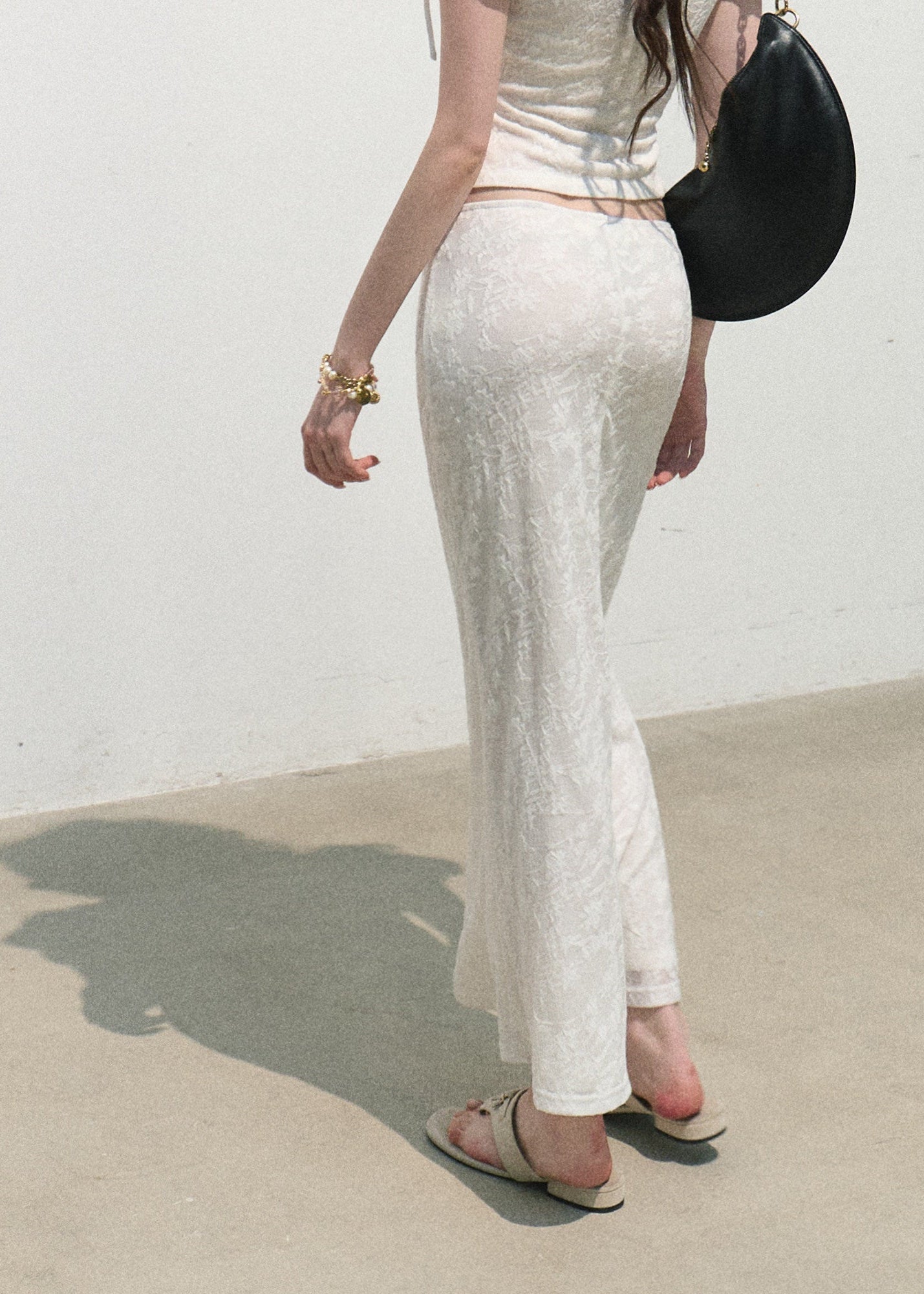 oakmoo set, white jacquard set, top and skirt set, korean minimal fashion, white two piece set, slim short sleeve top, long white skirt, feminine summer outfit, textured jacquard outfit, quiet luxury set, elegant summer set, romantic korean outfit