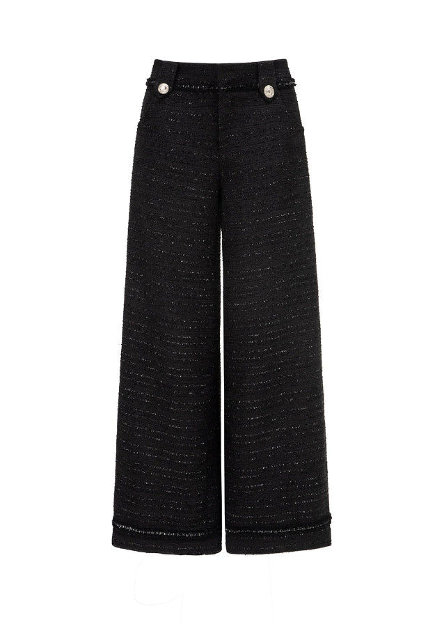 black tweed suit set, 3 piece women’s suit, chic corset and jacket set, French style two-way suit, modern stylish outfit, 4muggle luxury set, slimming high waist pants, urban lady elegant fashion, stylish black trousers suit, French chic wool set, sexy tube top suit, classy corset suit set, fashion city girl look, black moonlight outfit, evening fashion woman