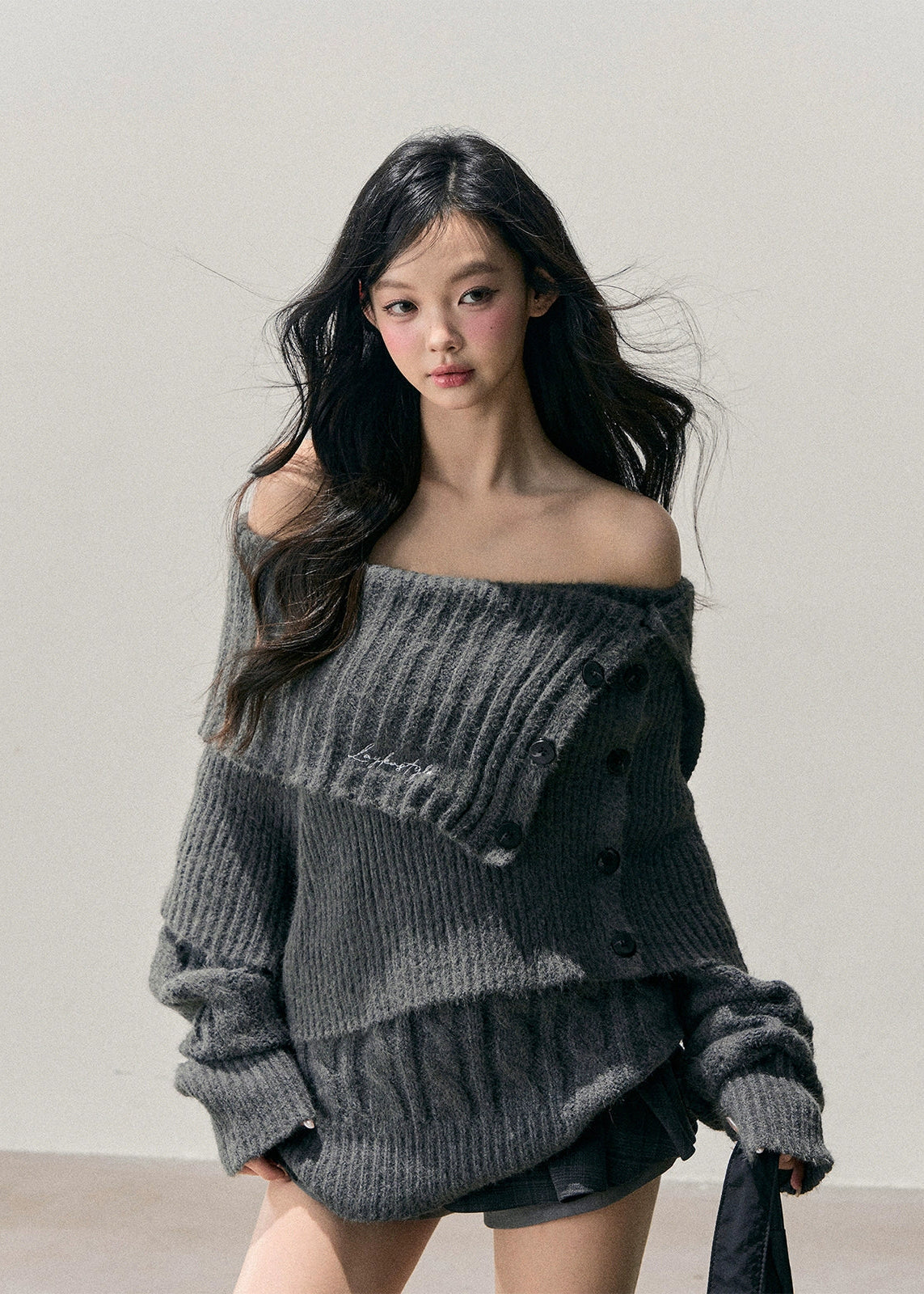 Korean knit set, off shoulder sweater set, winter knitted two piece outfit, Korean aesthetic knitwear, soft girl winter outfit, feminine knit top, off shoulder knit sweater, ribbed knit two piece, AOMALM knit set, Korean fashion winter outfits, cozy winter knit set, oversized knit sweater Korean, cute winter matching set, soft feminine knitwear, Korean girl style outfit, winter soft knit top, moody winter aesthetic clothing, trendy knit two piece women.