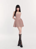Silhouette three-color classic waist A-line dress