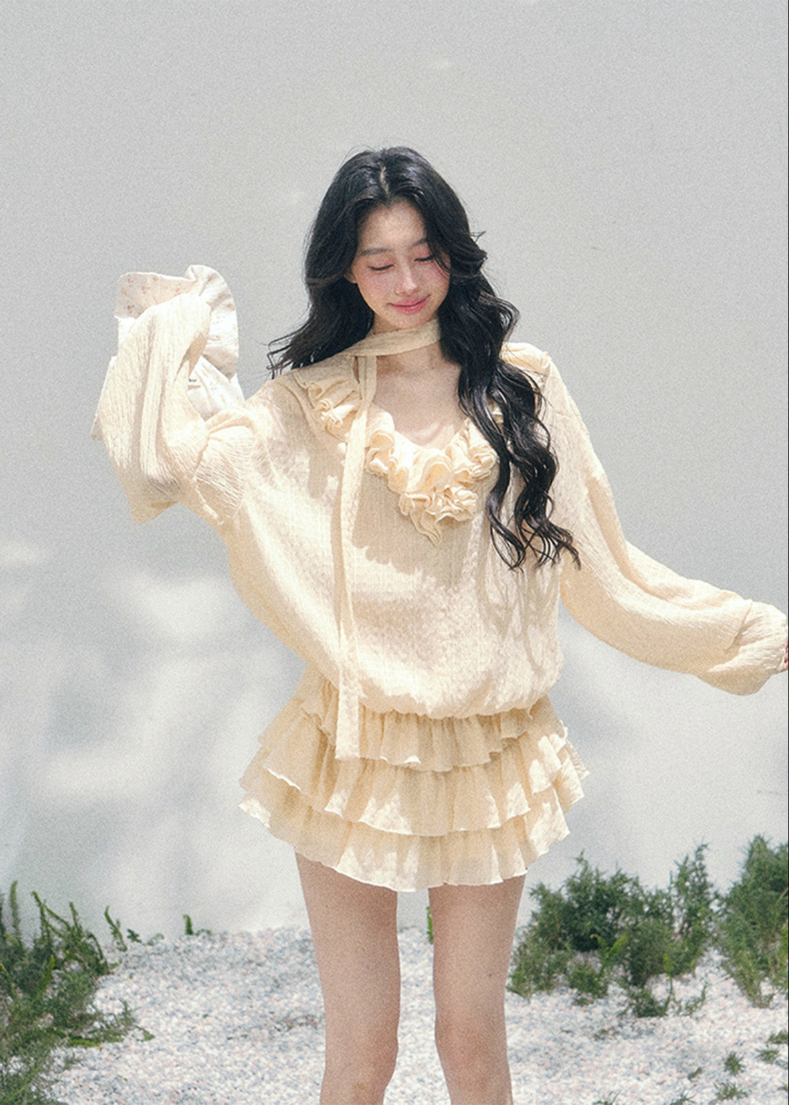 spring mini dress women, cake skirt dress, ruffle tiered dress women, seaside resort dress, aomalm dress style, feminine spring outfit women, slimming mini dress, lightweight spring dress, elegant casual dress women, french romantic dress, korean french style clothing, layered short dress women, soft ruffle mini dress, resort wear women dress, refined spring fashion