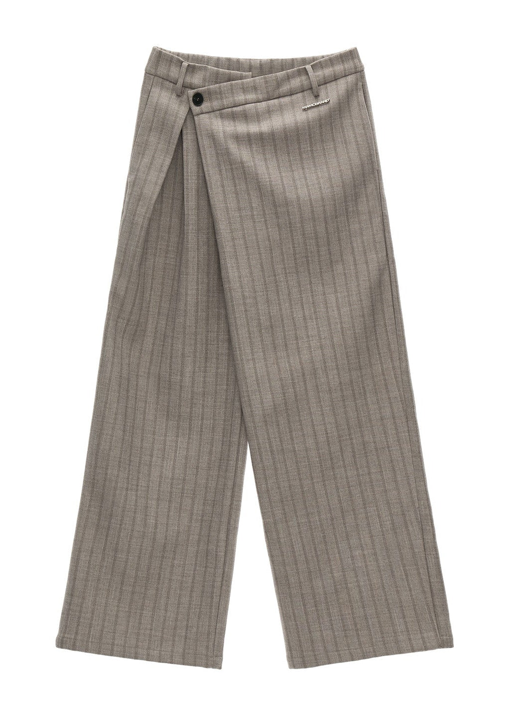 striped trousers women, deconstructed pleated pants, y2k straight leg pants, loose fit gray trousers, street tailored pants women, high waist striped pants, autumn winter trousers women, modern street pants, wide leg striped pants, fashion casual trousers, trendy women pants, mamc pants style, high end street trousers, relaxed fit pleated pants, y2k fashion bottoms