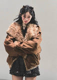 AOMALM, lamb fur coat women, Maillard winter coat, Korean feminine jacket, plush winter outerwear, padded cotton coat, cozy fur jacket, Korean winter fashion, warm short coat women, faux lamb fur jacket, soft winter coat, aesthetic Korean outfit, feminine winter jacket, casual warm coat, trendy winter outerwear, elegant padded jacket, winter layering coat