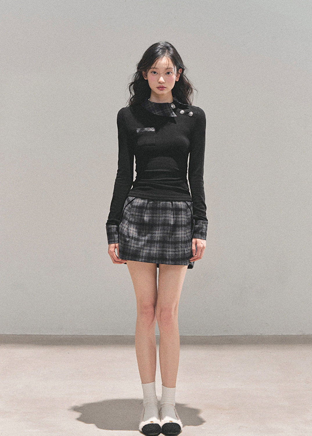 AOMALM knit set, Korean two piece outfit, women winter skirt set, knit top mini skirt set, feminine Korean style, plaid mini skirt women, winter knit outfit, slim fit knit top, Korean fashion women, soft feminine outfit, preppy knit set, winter mini skirt set, elegant Korean clothing, cute winter outfit women, aesthetic Korean set, fall winter knitwear