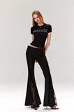 Original lace flared pants high waist