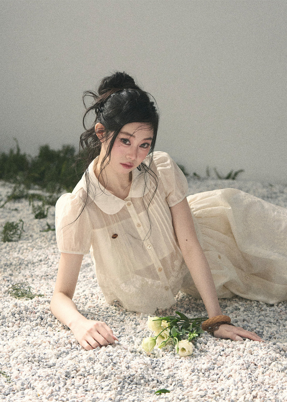 aomalm set, lace two piece set, french blouse skirt set, korean feminine set, lyocell skirt set, romantic summer outfit, lace blouse and skirt, white two piece set, feminine korean fashion, long skirt set, french garden outfit, summer lace set