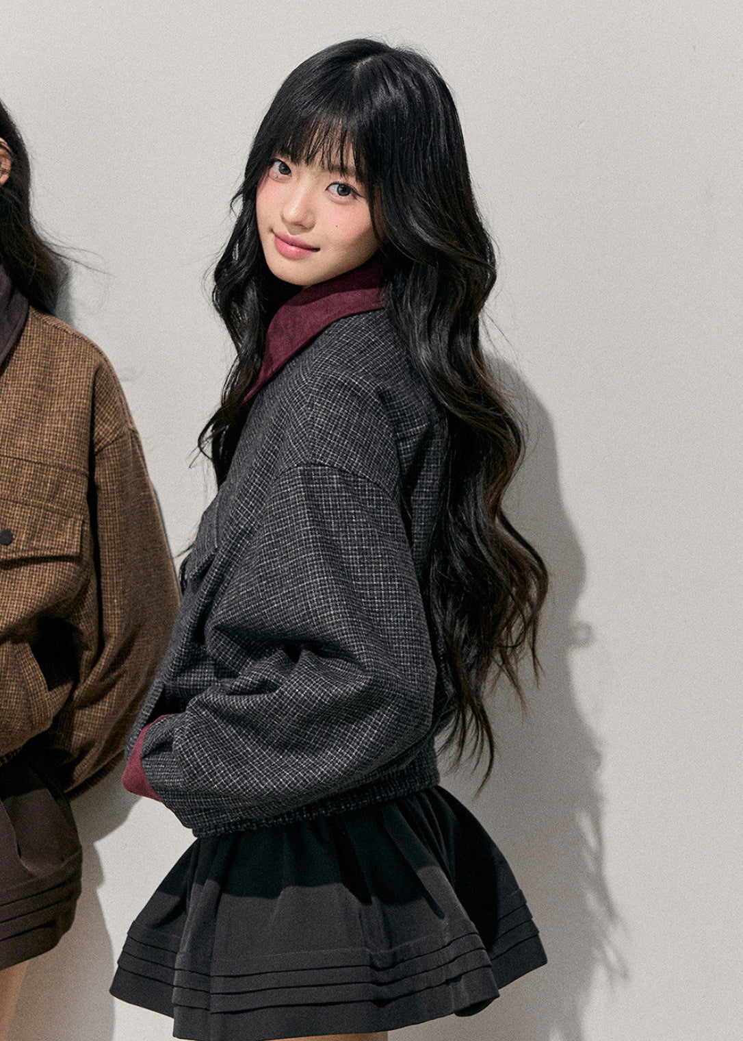 AOMALM wool set, Korean feminine two piece set, Hepburn style wool jacket, wool skirt suit women, Korean winter outfit women, pleated mini skirt set, wool co ord set women, autumn winter wool suit, feminine Korean fashion, soft girl winter outfit, tailored wool jacket women, elegant winter two piece set, Korean aesthetic clothing, women’s wool skirt set, classic feminine winter look, chic Korean outfit