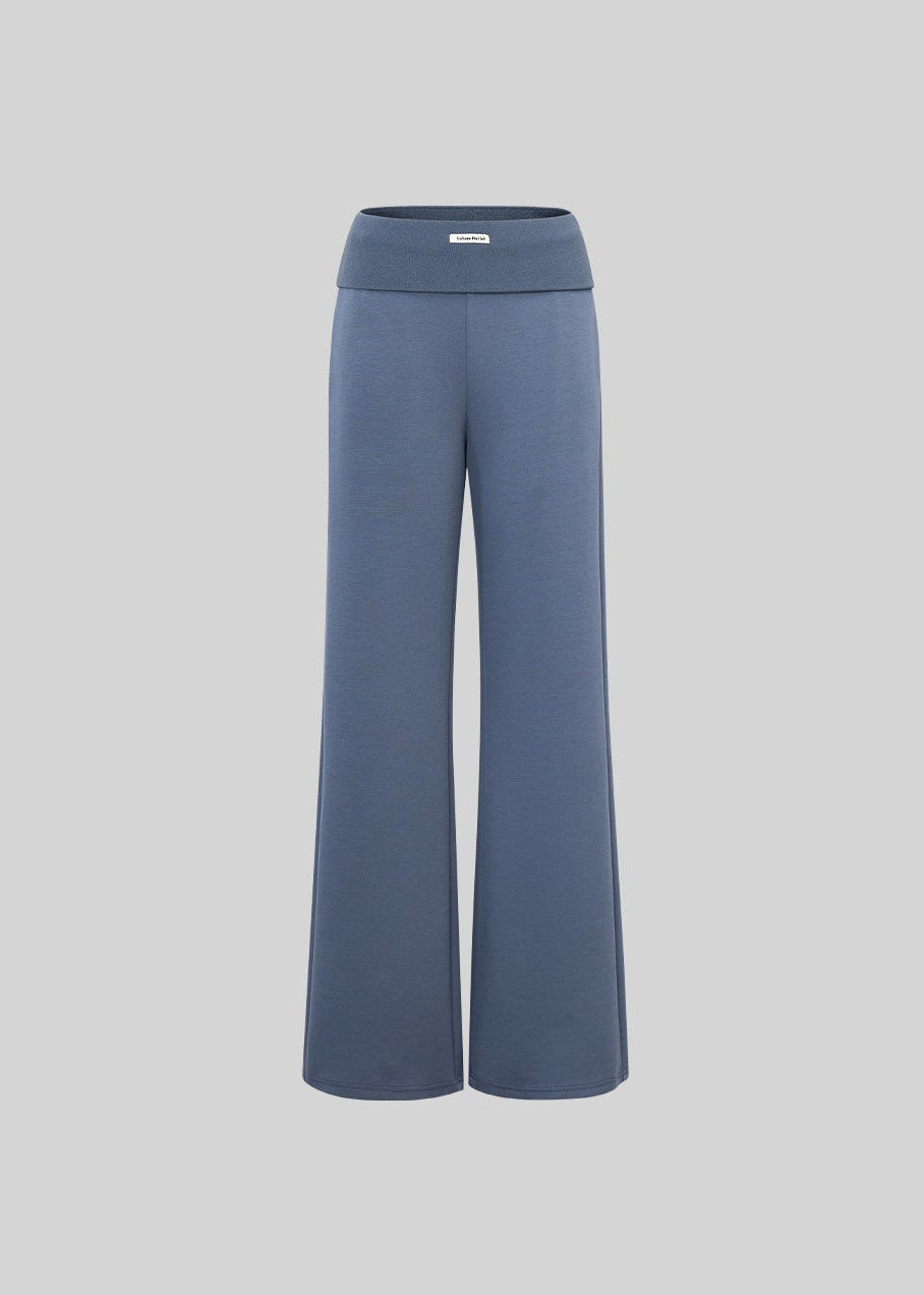 Women’s ballet-style fitted top and relaxed casual pants matching set