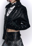 leather jacket women, cropped leather jacket, biker jacket women, grunge outfit women, edgy outfit women, street style jacket, punk style clothing, y2k edgy outfit, alternative fashion women, black leather jacket, cropped biker jacket, urban streetwear women, statement jacket women, fitted leather jacket, rebellious fashion outfit, underground fashion women, dark aesthetic outfit, edgy streetwear women, zip jacket women, modern punk fashion