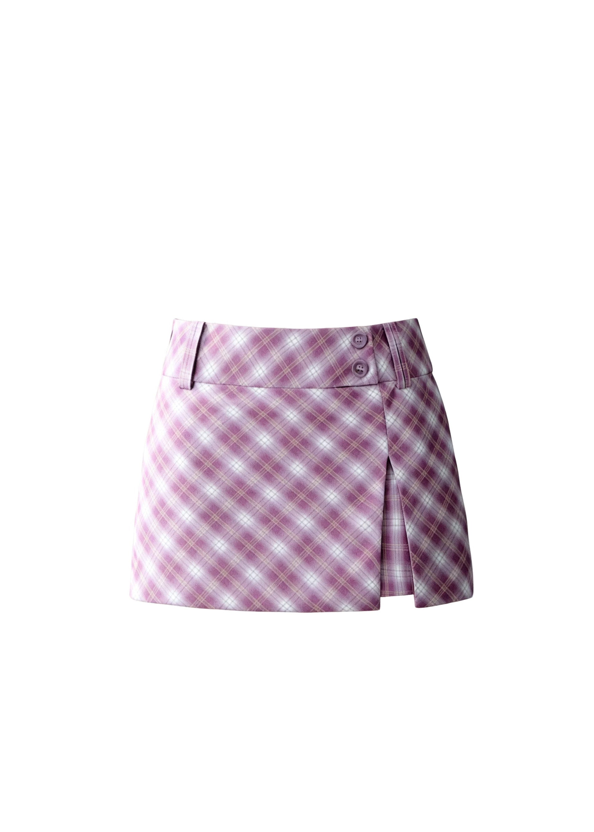 fragileheart set, purple plaid two piece set, korean academy outfit, plaid shirt skirt set, feminine korean fashion, campus style set, slim shirt top, plaid mini skirt set, soft girl outfit, korean preppy set, lavender plaid set, romantic collegiate outfit