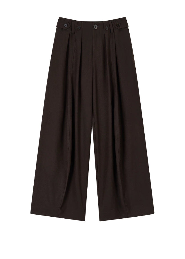 VIA PITTI wide pants, heavy pleat trousers, thick drape pants women, Y2K oversized trousers, high street wide-leg slacks, autumn winter pleated pants, Korean drape trousers, model-off-duty pants, VIA PITTI bottoms, loose fit straight trousers, streetwear wide pants
