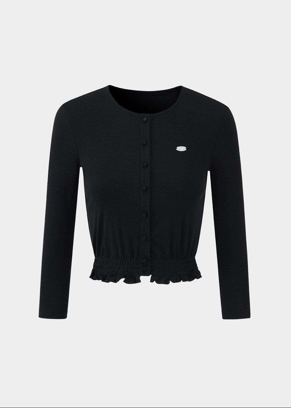 lyocell cardigan women, cropped knit top, lace trim top women, korean fashion top, pastel knit cardigan, stretch long sleeve top, feminine cardigan top, soft knit blouse, lightweight spring top, breathable fabric top, fitted cardigan women, minimalist feminine outfit, parisian style top, everyday chic top, aesthetic fashion knit, versatile layering top, modern feminine clothing, soft luxury knitwear, delicate detail top, casual elegant wear