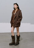 Plaid Wool Coat