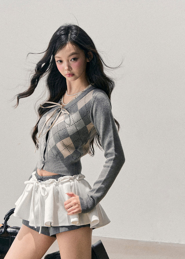 puffy plaid skirt, plaid culottes women, AOMALM skirt, winter balloon skirt, autumn plaid fashion, Korean style skirt, retro plaid mini, slimming puffy skirt, high-waisted culottes, Maillard skirt women, cute winter bottoms, feminine Korean outfit, puff skirt shorts, warm plaid culottes, college girl autumn look, puffy mini skirt women, fashion culottes winter, A-line balloon skirt