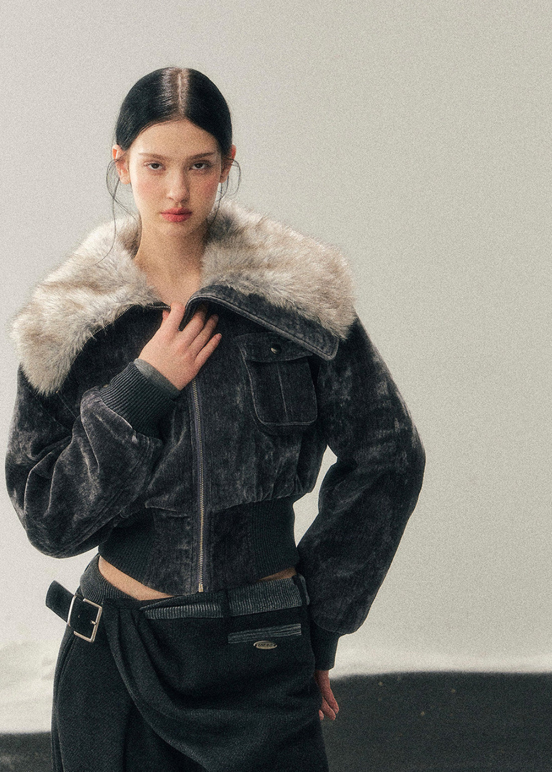 AOMALM jacket, leopard cropped jacket, Maillard jacket women, faux fur winter jacket, Korean style jacket, cropped winter jacket women, plush fur jacket, leopard print jacket women, winter streetwear jacket, feminine cropped jacket, warm winter top women, Korean fashion winter, trendy cropped jacket, soft girl winter jacket, autumn winter outerwear women, stylish winter jacket, Korean aesthetic coat