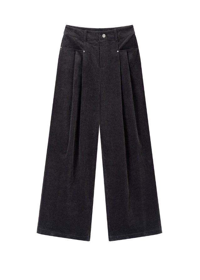 VIAPITTI corduroy pants, wide leg trousers, vintage pleated pants, luxury streetwear women, edgy Korean fashion, autumn winter outfit, loose straight pants, retro casual trousers, K-fashion 2025, urban street style, industrial chic outfit, minimalist streetwear, corduroy wide pants, modern Korean fashion
