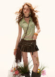 summer 2026 outfits, summer outfit ideas, vacation outfit women, brunch outfit women, picnic outfit women, casual summer outfits women, sheer green top, vintage polo top women, flutter sleeve blouse, beaded summer top, french vintage outfit, european summer outfit, lightweight summer blouse, romantic summer fashion, soft aesthetic clothing
