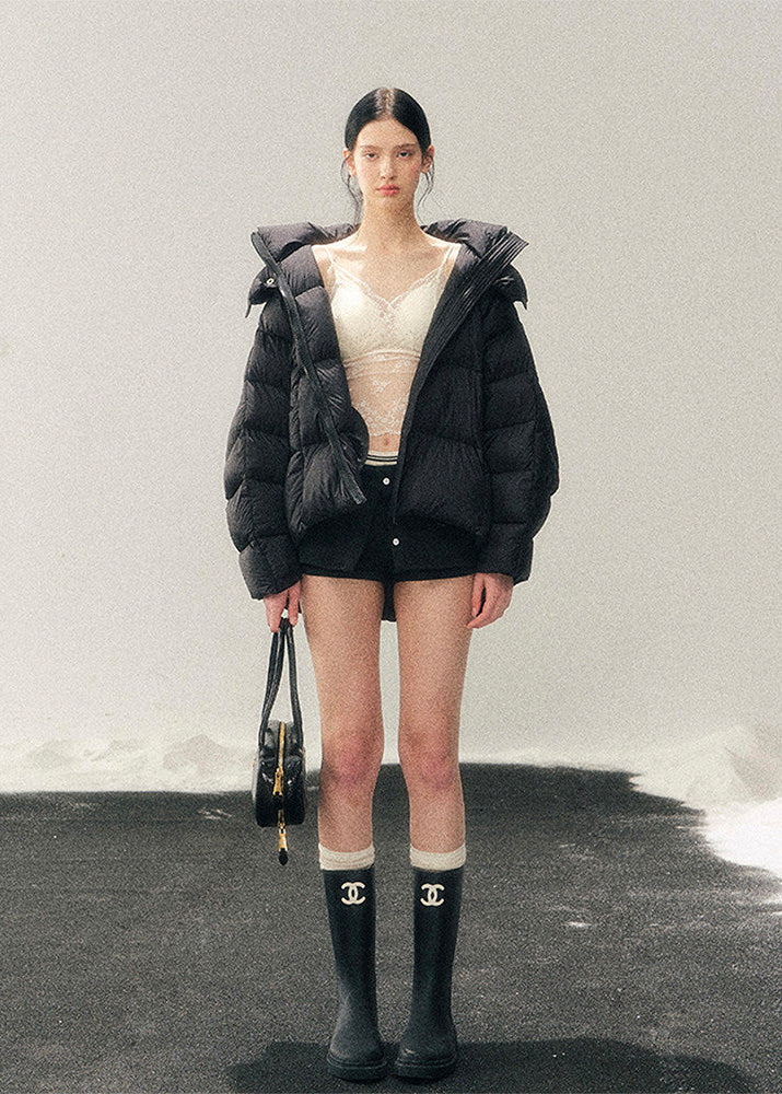 AOMALM down jacket, white duck down jacket women, bread puffer jacket, Korean winter down coat, thickened winter jacket women, warm puffer jacket, oversized down jacket women, soft feminine winter coat, winter down outerwear, Korean aesthetic puffer, cozy winter jacket women, lightweight down coat, high collar down jacket, snow winter jacket