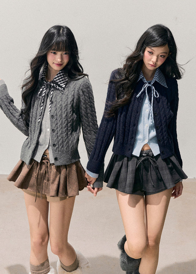 puffy plaid skirt, plaid culottes women, AOMALM skirt, winter balloon skirt, autumn plaid fashion, Korean style skirt, retro plaid mini, slimming puffy skirt, high-waisted culottes, Maillard skirt women, cute winter bottoms, feminine Korean outfit, puff skirt shorts, warm plaid culottes, college girl autumn look, puffy mini skirt women, fashion culottes winter, A-line balloon skirt