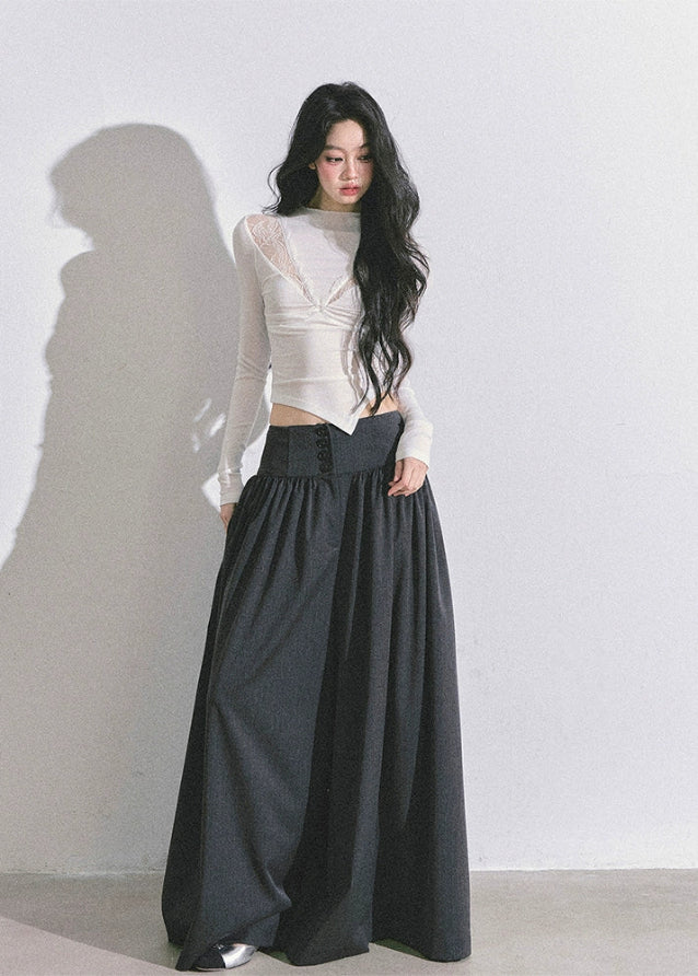 lace knit top, asymmetrical lace top, irregular cut long sleeve, Korean fashion top, Korean lace blouse, sexy lace T-shirt women, elegant lace knitwear, autumn lace top, sheer lace long sleeve, hollow lace shirt, Korean street style tops, Korean chic fashion, French style lace blouse, lace cutout top, women's fall lace shirt, aesthetic long sleeve top, Y2K lace top women, slim fit lace knit top, trendy lace long sleeve
