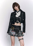 leather jacket women, cropped leather jacket, biker jacket women, grunge outfit women, edgy outfit women, street style jacket, punk style clothing, y2k edgy outfit, alternative fashion women, black leather jacket, cropped biker jacket, urban streetwear women, statement jacket women, fitted leather jacket, rebellious fashion outfit, underground fashion women, dark aesthetic outfit, edgy streetwear women, zip jacket women, modern punk fashion