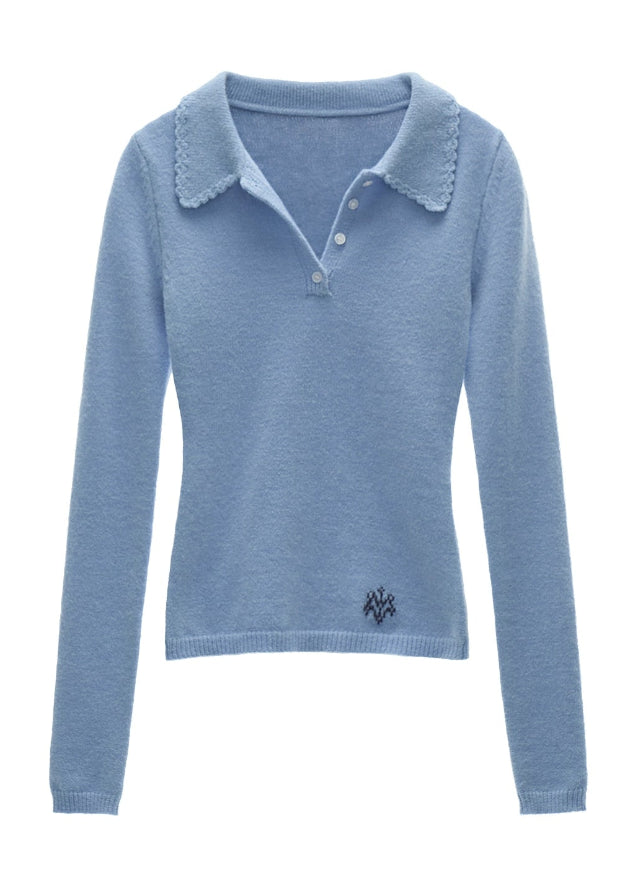 vintage crochet sweater women, puff sleeve lace knit top, romantic slim fit knitwear, fall winter feminine sweater, korean soft girl fashion, gentle sweet crochet top, v neck lace knit blouse, cottagecore puff sleeve sweater, nowa tokyo romantic knit style
