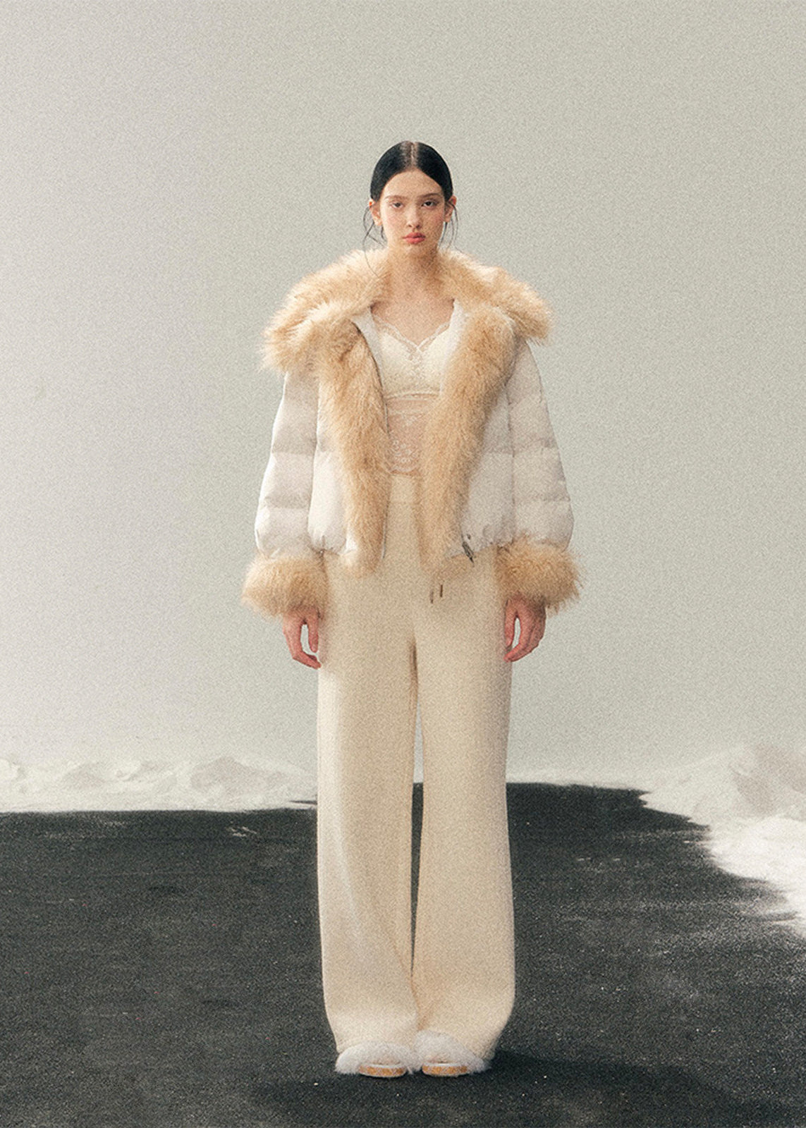 white duck down jacket, fur collar down jacket, women winter down coat, korean style down jacket, feminine winter jacket, short down jacket women, warm winter coat women, plush fur collar jacket, luxury winter outerwear women, soft aesthetic winter coat, padded winter jacket women, aomalm winter jacket, cozy down jacket women, elegant winter coat, fashion down jacket