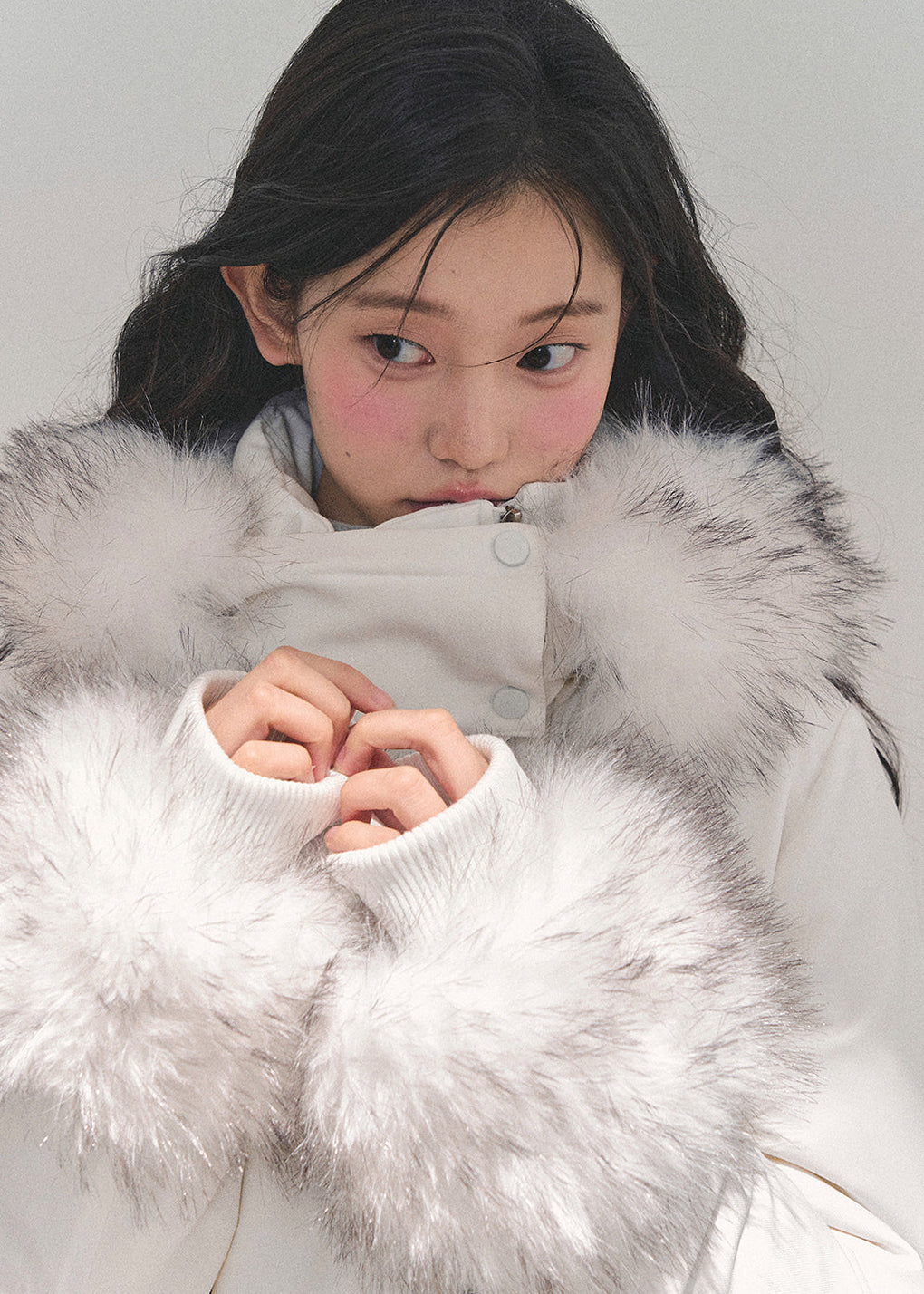 weightless monologue jacket, AOMALM down jacket, Korean winter coat women, faux fur hood jacket, white duck down coat, thick warm jacket women, feminine winter fashion, Korean style outerwear, plush hooded winter jacket, warm puffer jacket women, luxury faux fur cuffs coat, winter slim down coat, cute winter outfit women, soft fur trim jacket, stylish warm jacket women, AOMALM winter collection, padded winter jacket women, cozy Korean fashion coat, elegant down jacket women.