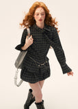 plaid skirt set women, two piece outfit plaid, street style set women, korean fashion set, plaid shirt skirt set, urban feminine outfit, mini skirt set women, structured shirt outfit, strap detail clothing, modern streetwear women, matching set women, casual fashion set, edgy feminine outfit, spring summer set women, tailored street style, versatile two piece outfit, contemporary fashion women, plaid mini skirt outfit, chic urban clothing, statement set women