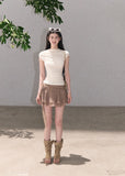 Romantic mini skirt with tiered hem